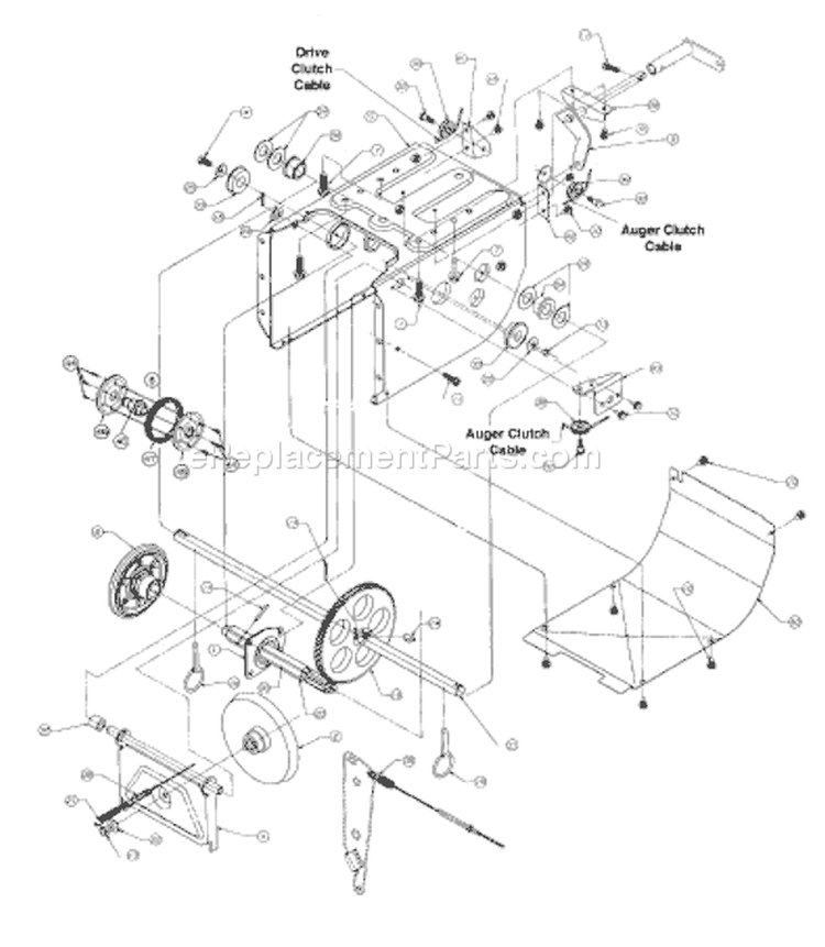 Page B Diagram and Parts List for 31AE623D401 1998 Yard Man Snow Blower